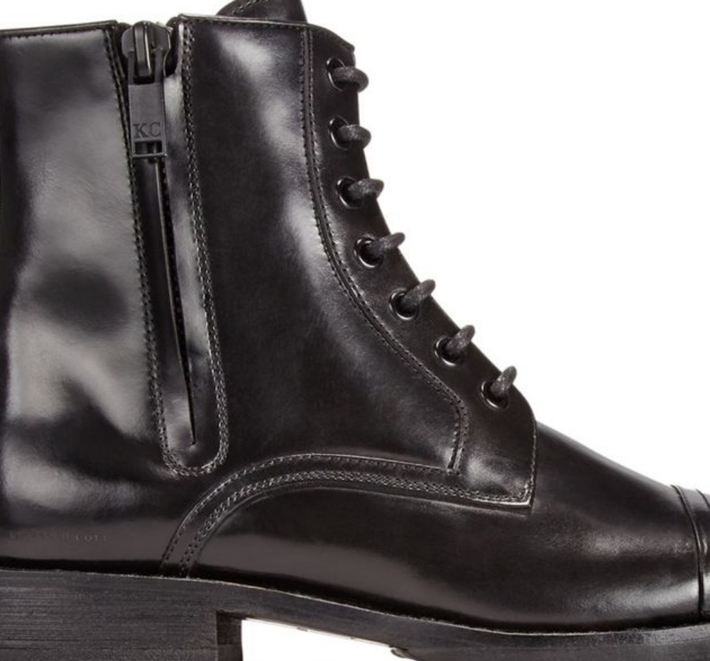 Mens Black Kenneth Cole combat boots sz 10